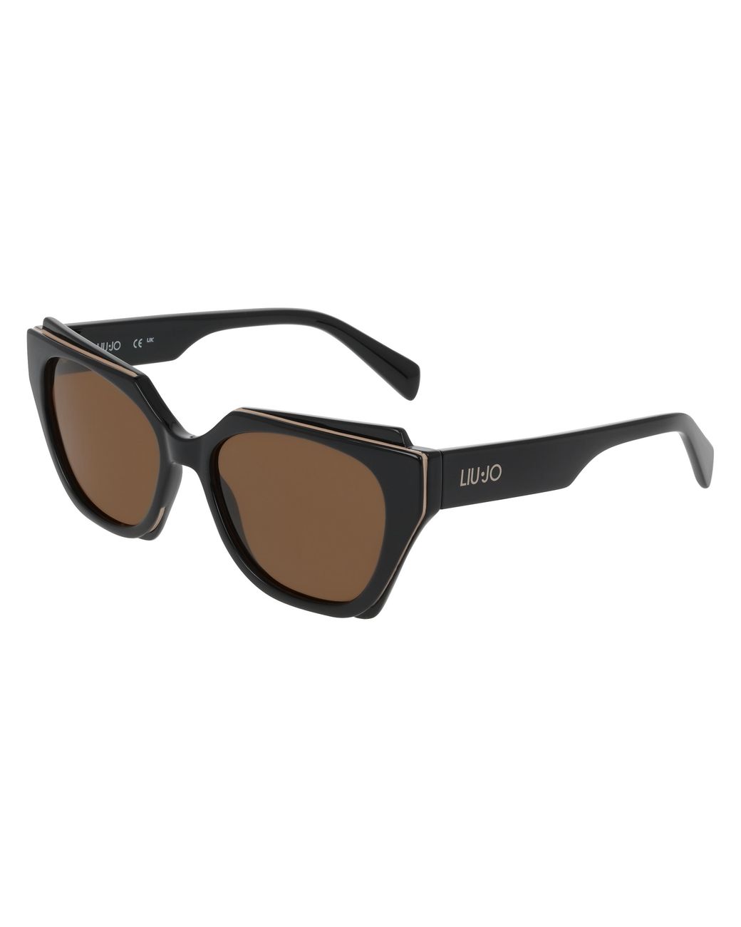 Liu Jo Black Lj809S 001 Sunglasses Bio-Inject Marrone Squared Normal
