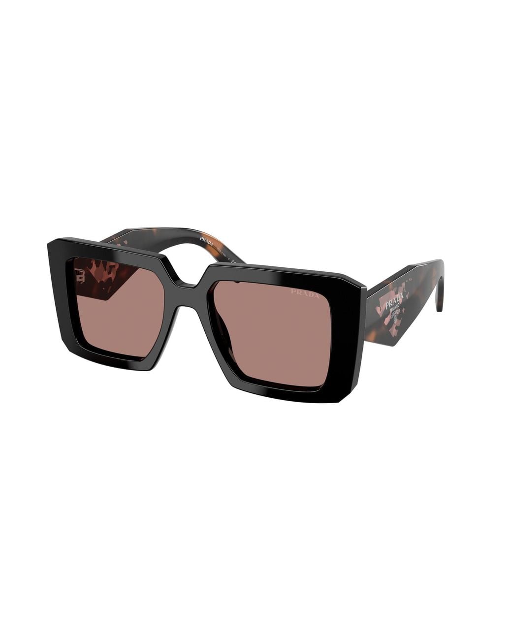 Prada Black Pr 23Ys 27B60B Sunglasses Acetate Squared Normal