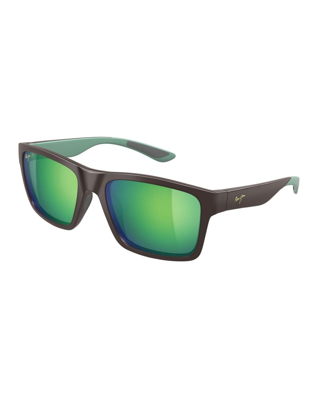 Maui Jim Green Mj0897S 003 Occhiali Da Sole Iniettato Verde Squadrata