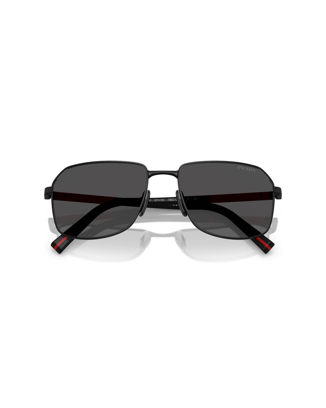 Prada Linea Rossa Black Ps A51S 1Bo06F Sunglasses Metal Squared Normal for men
