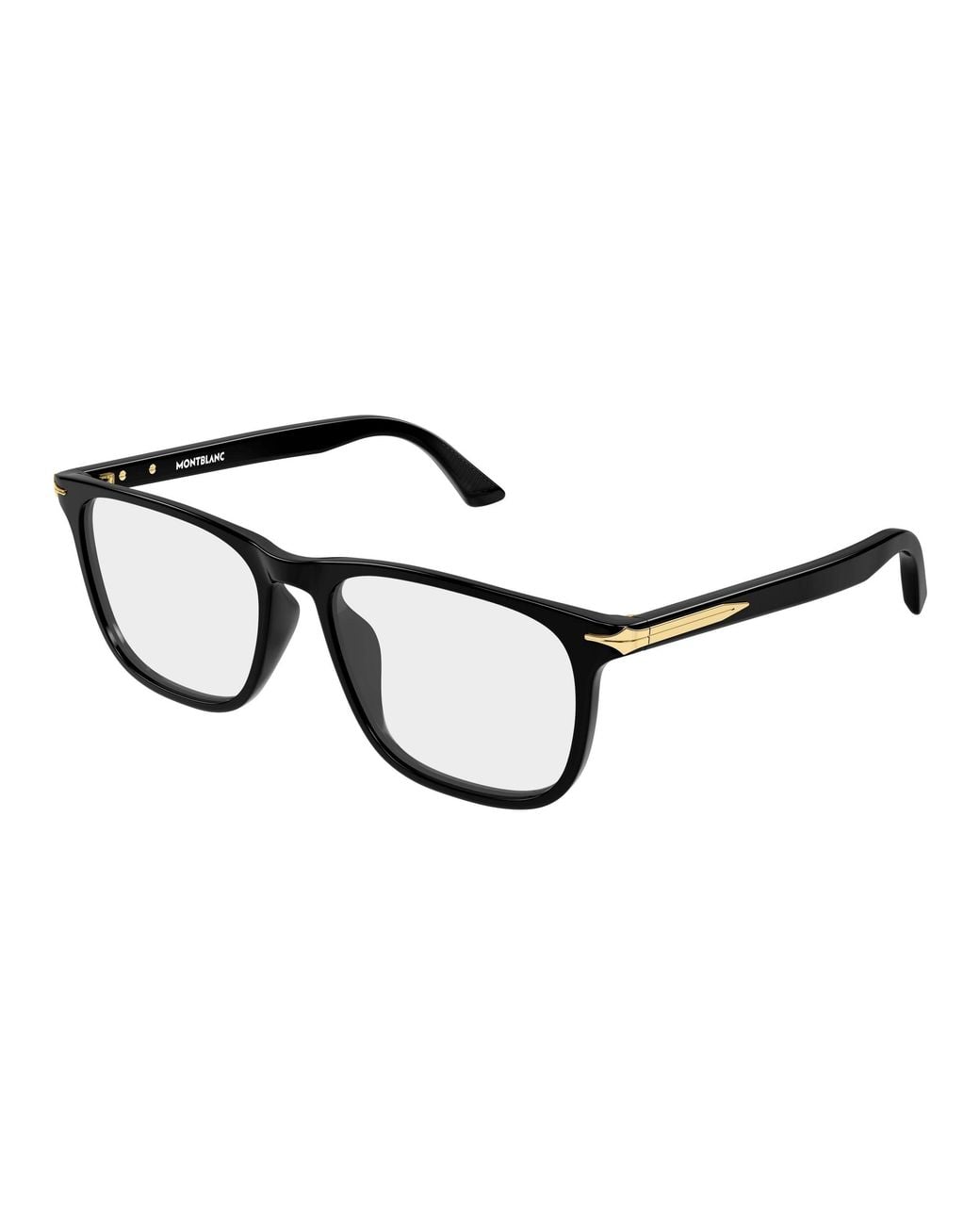 Montblanc Black Mb0520Ol 001 Optical Frames Acetate Transparent Squared for men