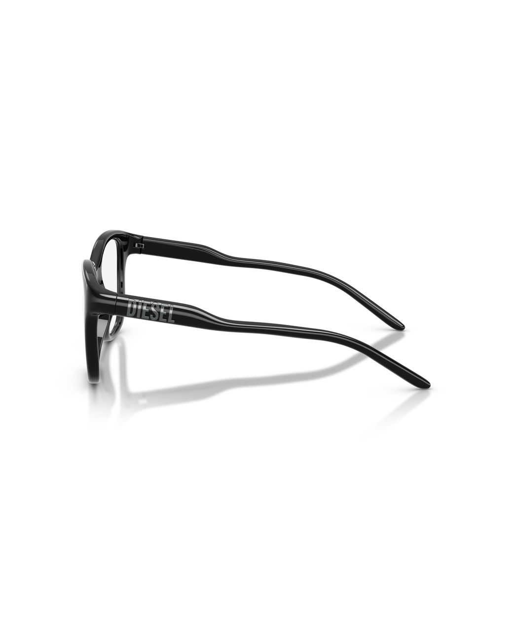 DIESEL Black Dl6012U 2001 Optical Frames Injected Transparent Squared Normal