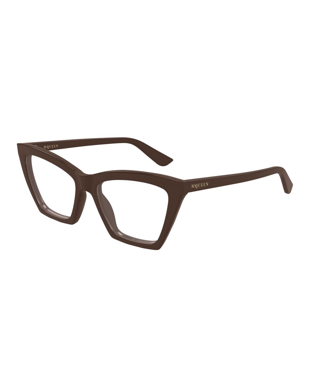 McQueen Black Am0536O 003 Optical Frames Acetate Transparent Cat Eye