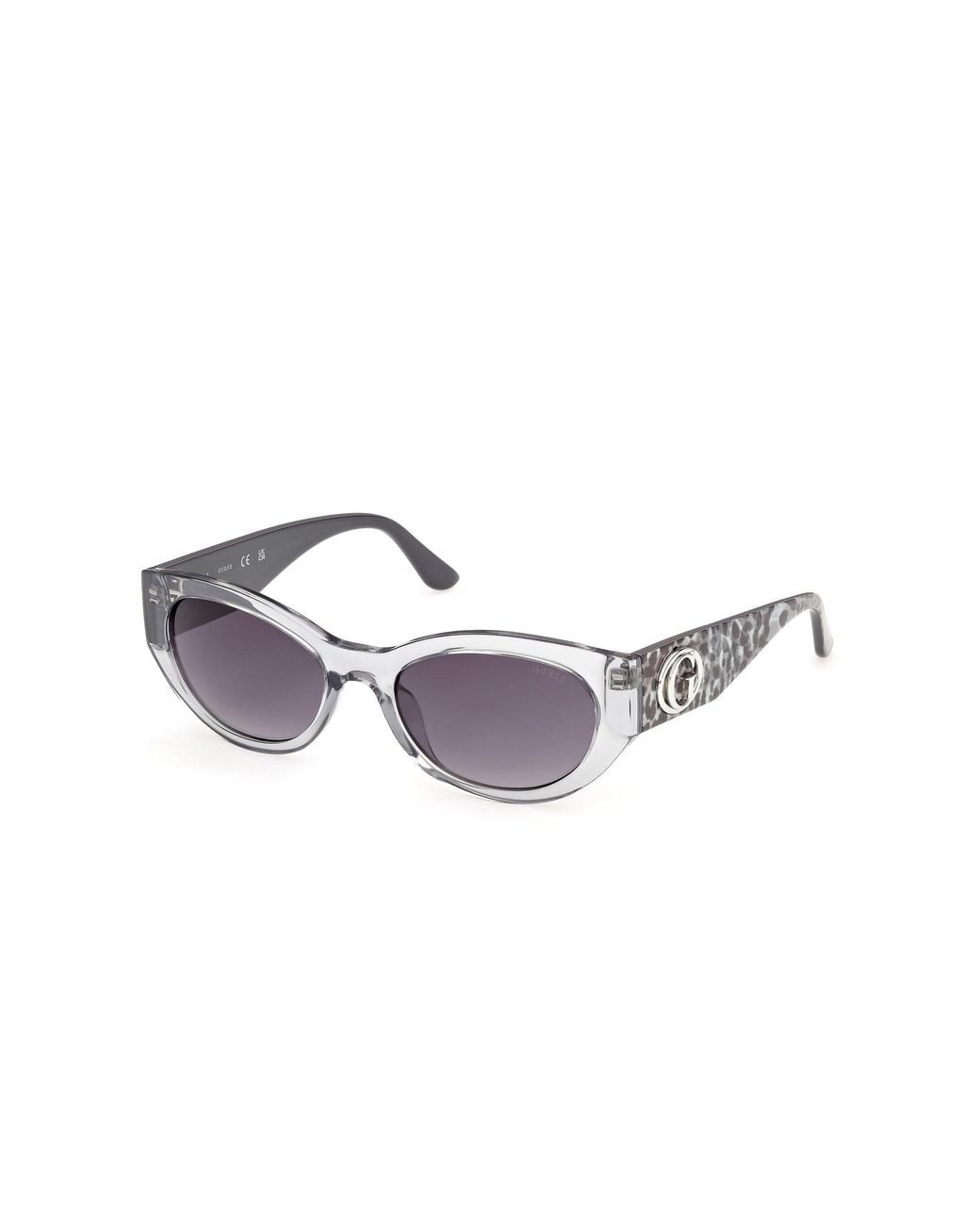 Guess Black Gu00362 20B Sunglasses Injected Smoke Round Normal