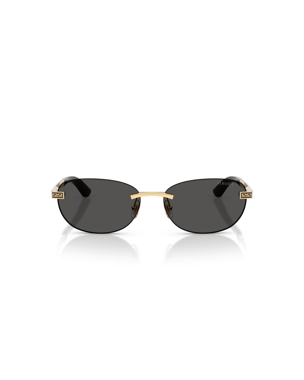 Versace Black Ve2307 152387 Sunglasses Metal Round Normal