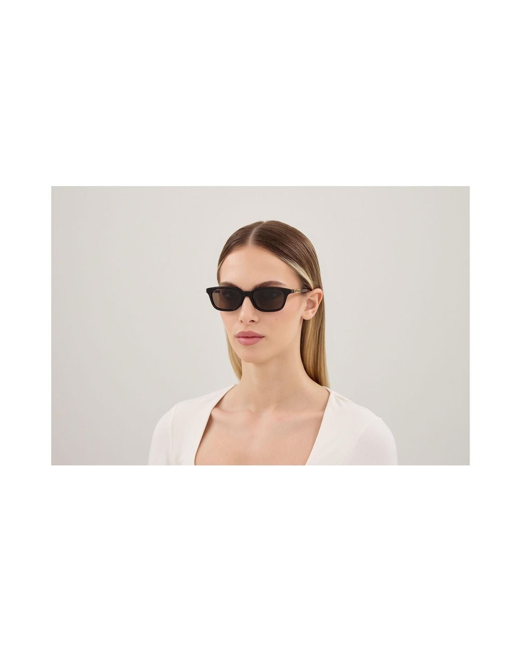 Gucci Black Gg2208S 002 Sunglasses Acetate Squared