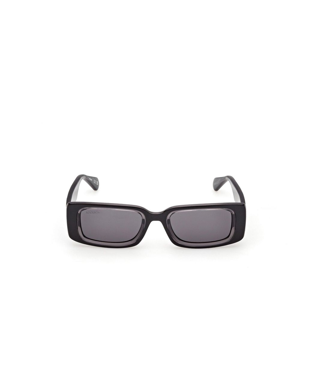 MAX&Co. Black Mo0156 01A Sunglasses Injected Smoke Squared Normal
