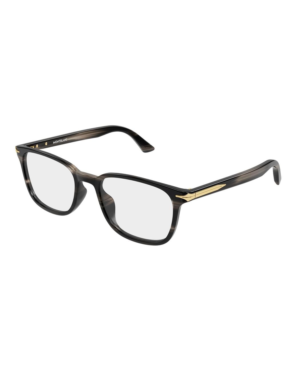 Montblanc Black Mb0519Oa 003 Optical Frames Acetate Transparent Squared for men