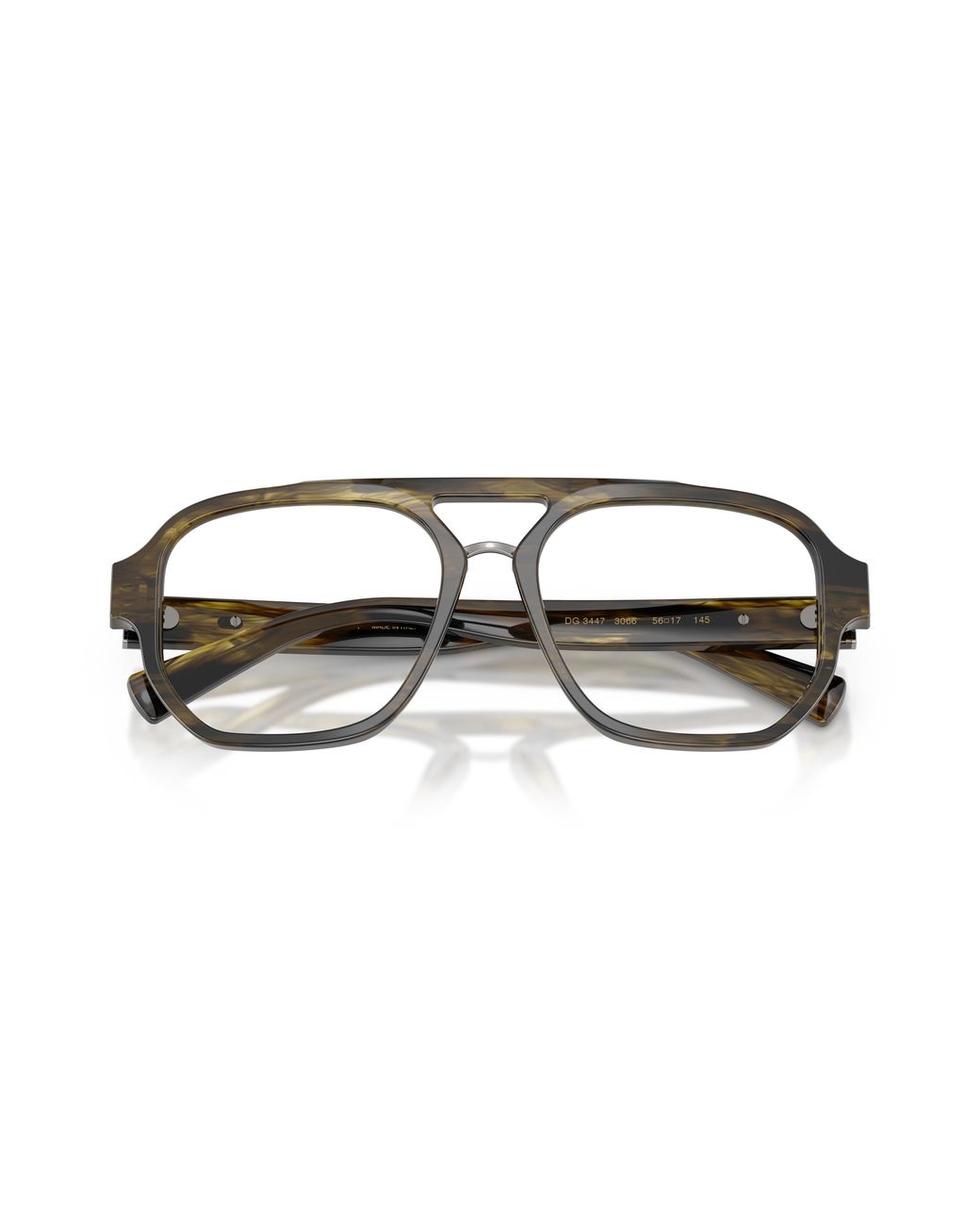 Dolce & Gabbana Black Dg3447 3066 Optical Frames Acetate Transparent Pilot Normal for men