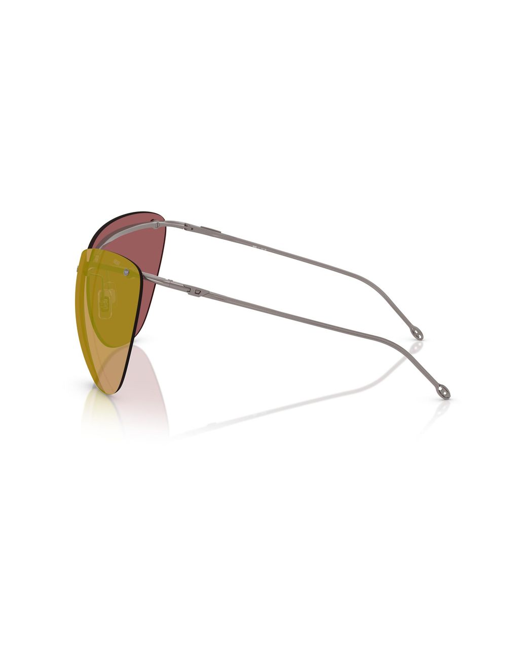 DIESEL Black Dl1007 115/D0 Sunglasses Metal Cat Eye Mirrored