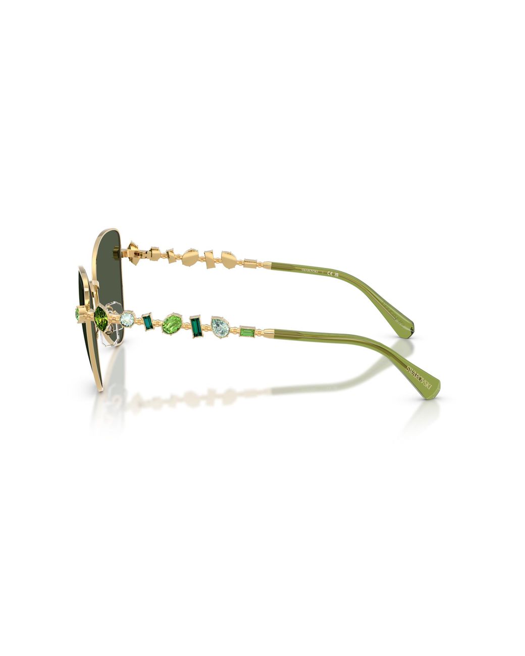 Swarovski Green Sk7034 404G82 Sunglasses Metal Butterfly Normal