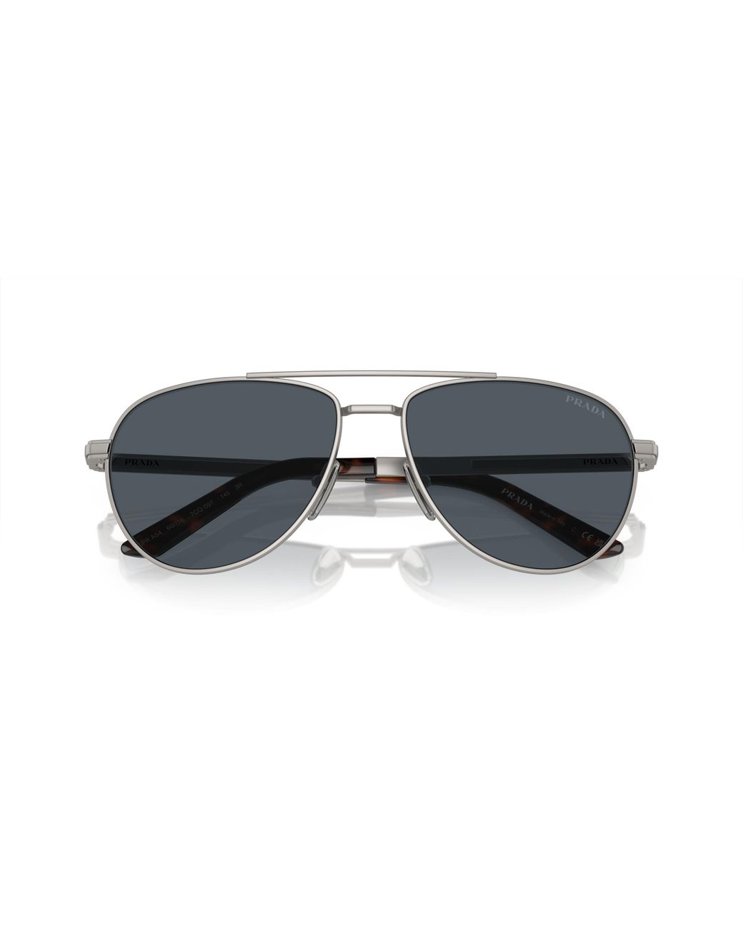 Prada Black Pr A54S 7Cq09T Sunglasses Metal Pilot Normal for men