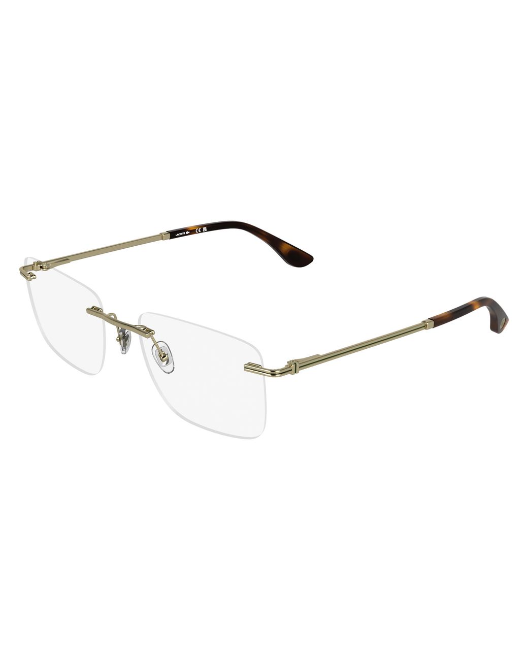 Lacoste Black L2324 033 Optical Frames Metal Squared Normal for men