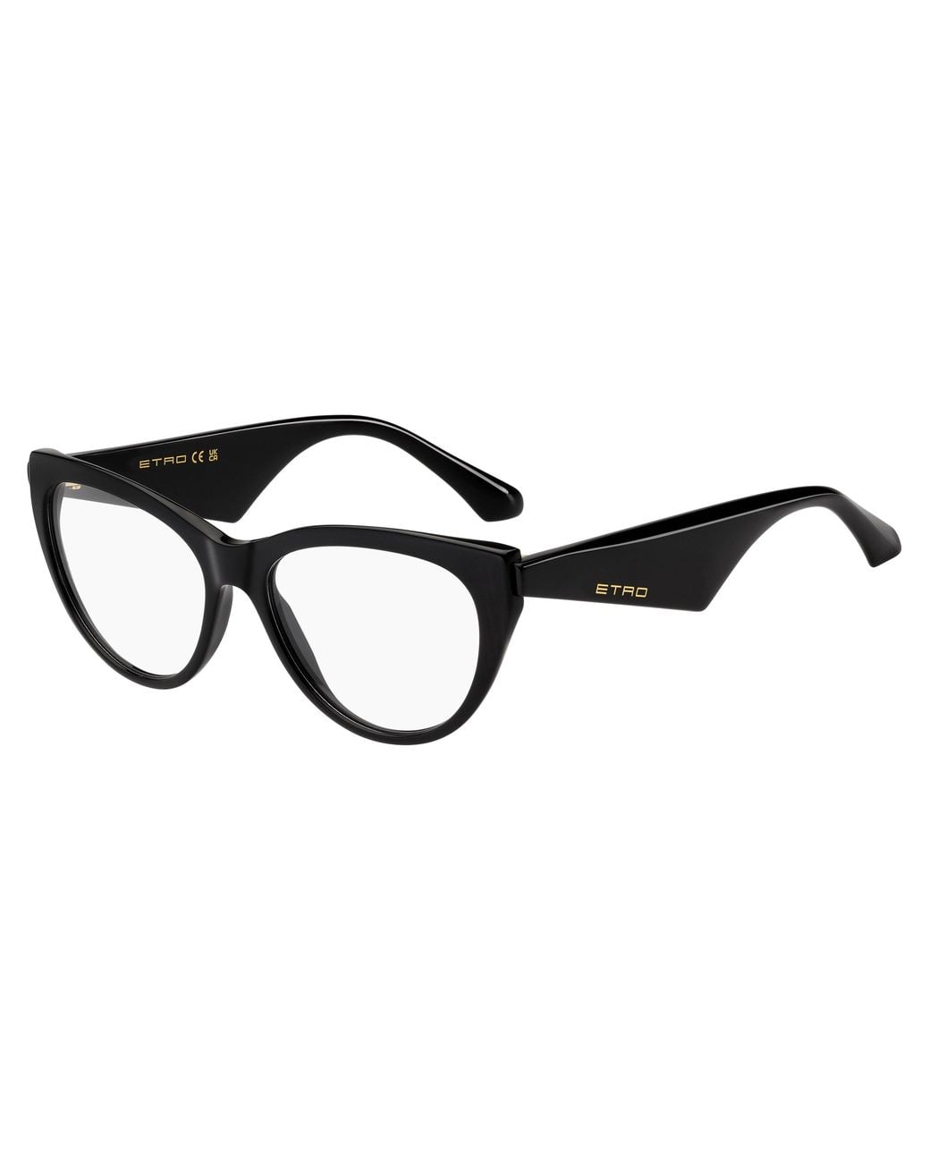 Etro Black 0008 807 Optical Frames Acetate Cat Eye