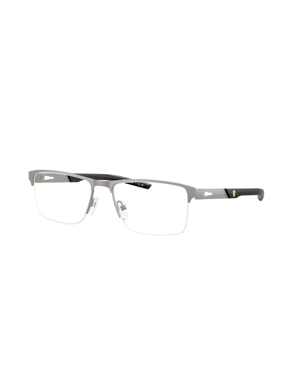 FERRARI SCUDERIA Black Fz7009 115 Optical Frames Metal Squared Normal for men