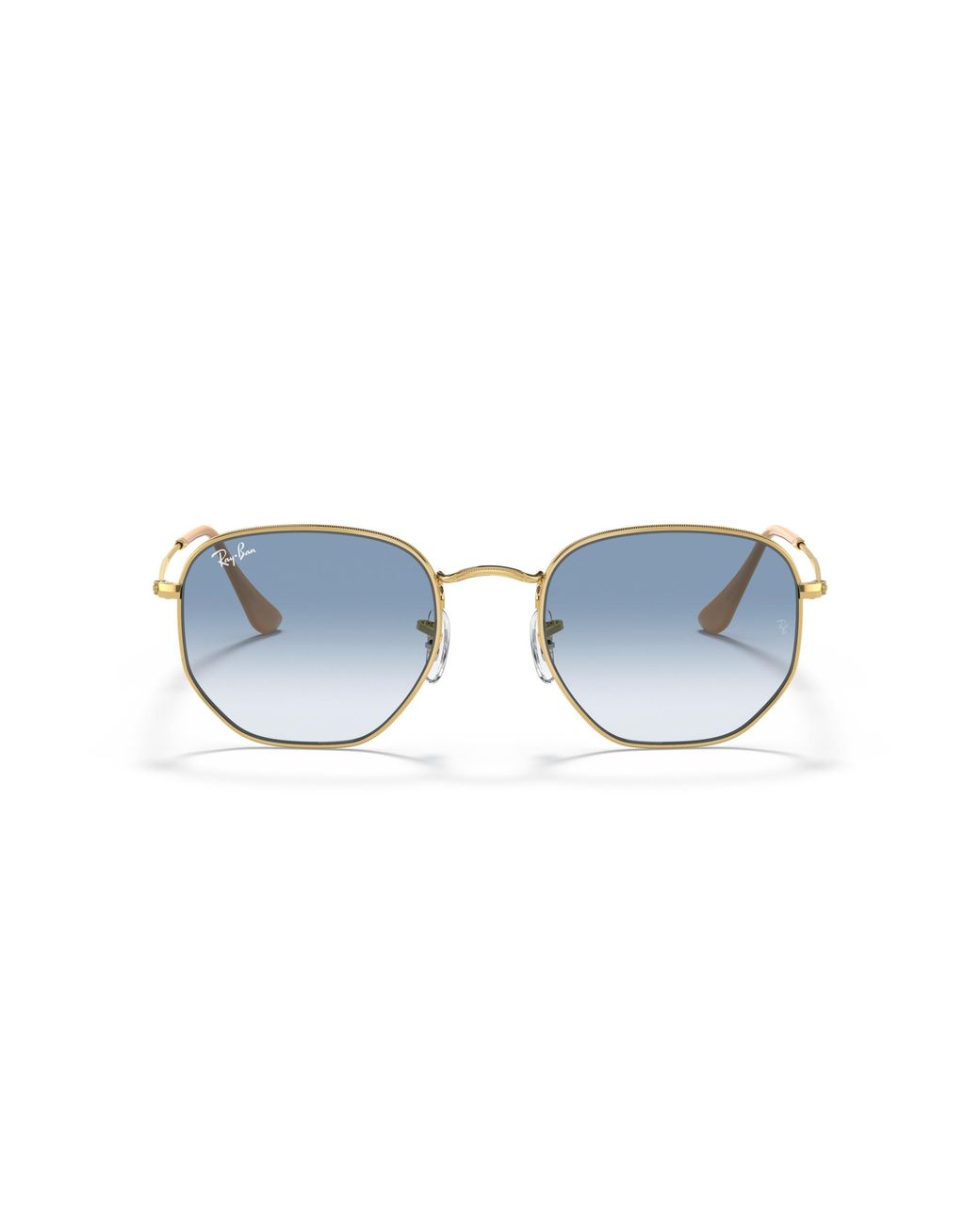 Ray-Ban Black Hexagonal Sunglasses Frame Blue Lenses