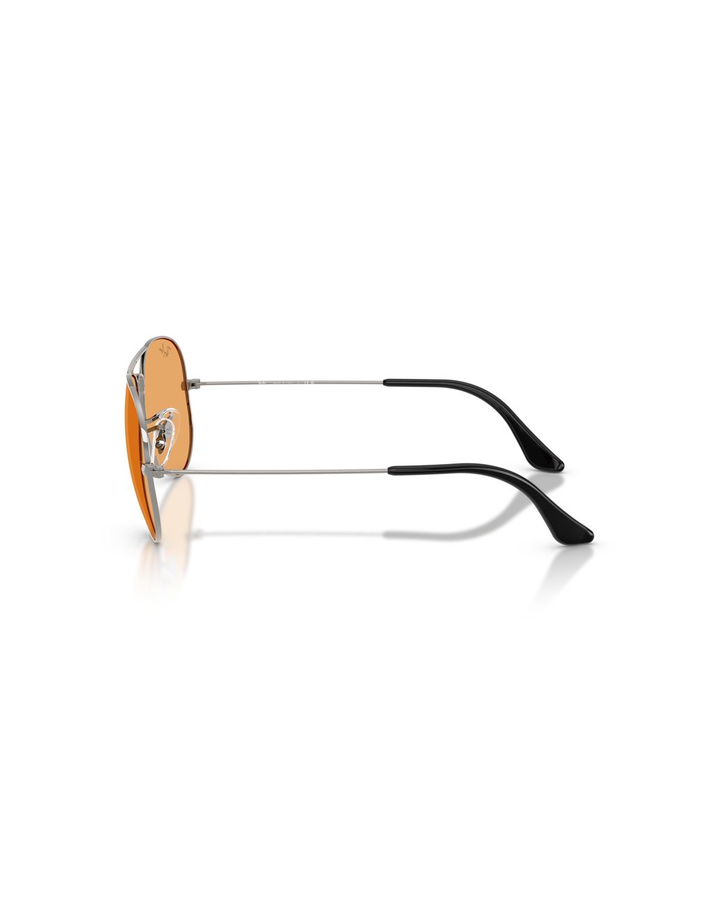 Ray-Ban Black Aviator Classic Summer Capsule Sunglasses Frame Orange Lenses