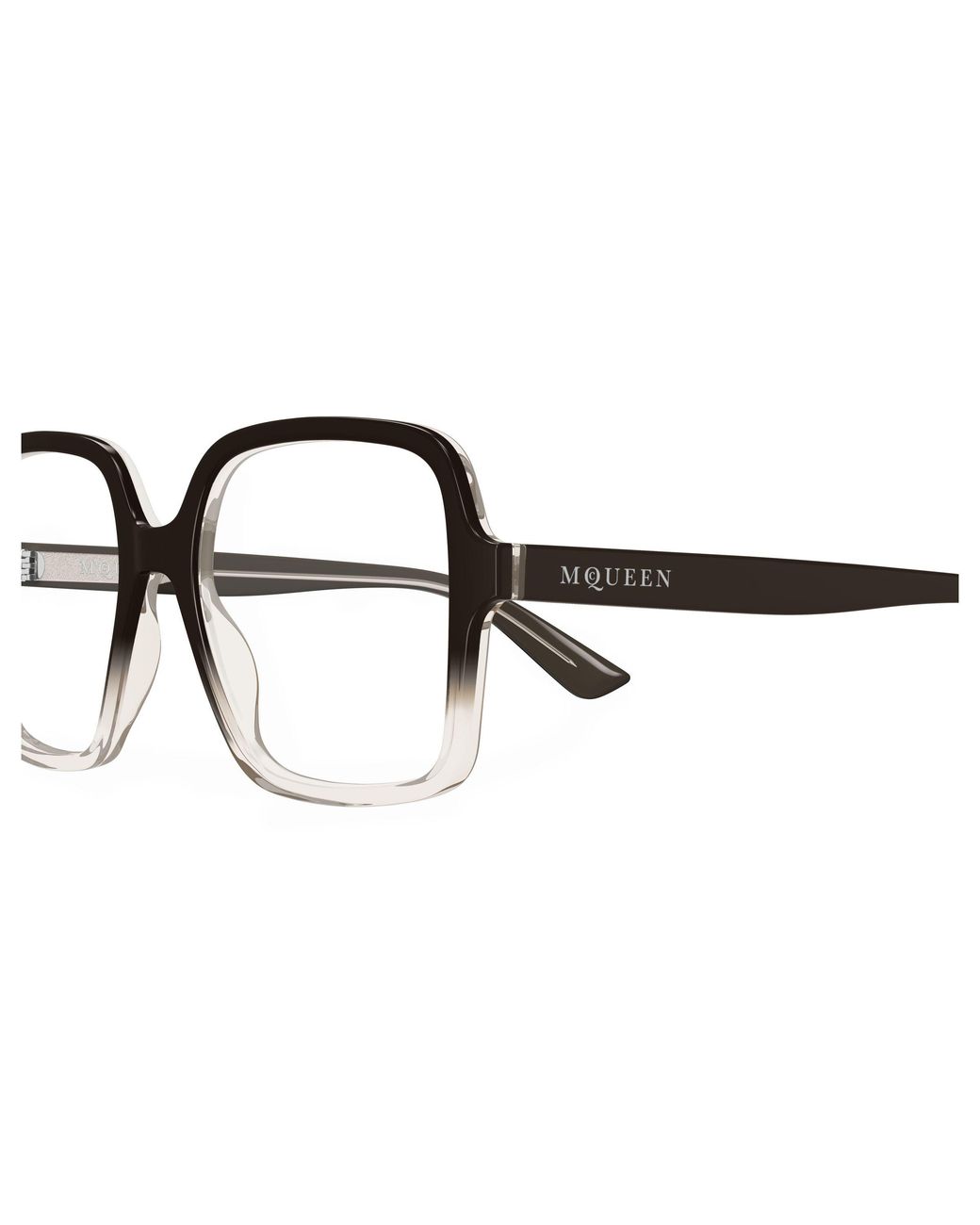 McQueen Black Am0538O 006 Optical Frames Acetate Transparent Squared