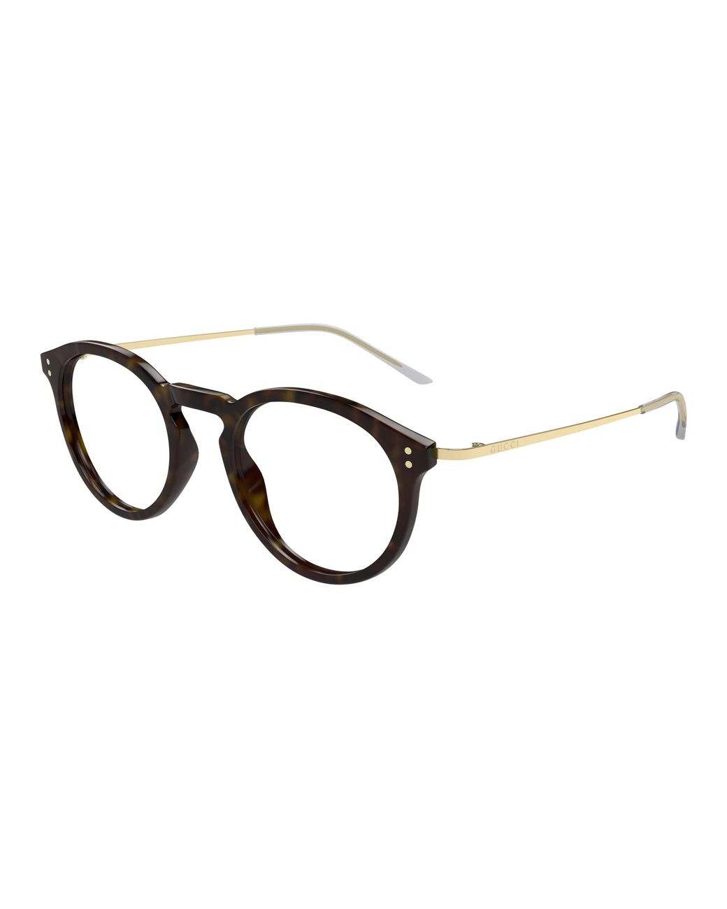 Gucci Black Gg1710O 002 Optical Frames Acetate Transparent Round for men