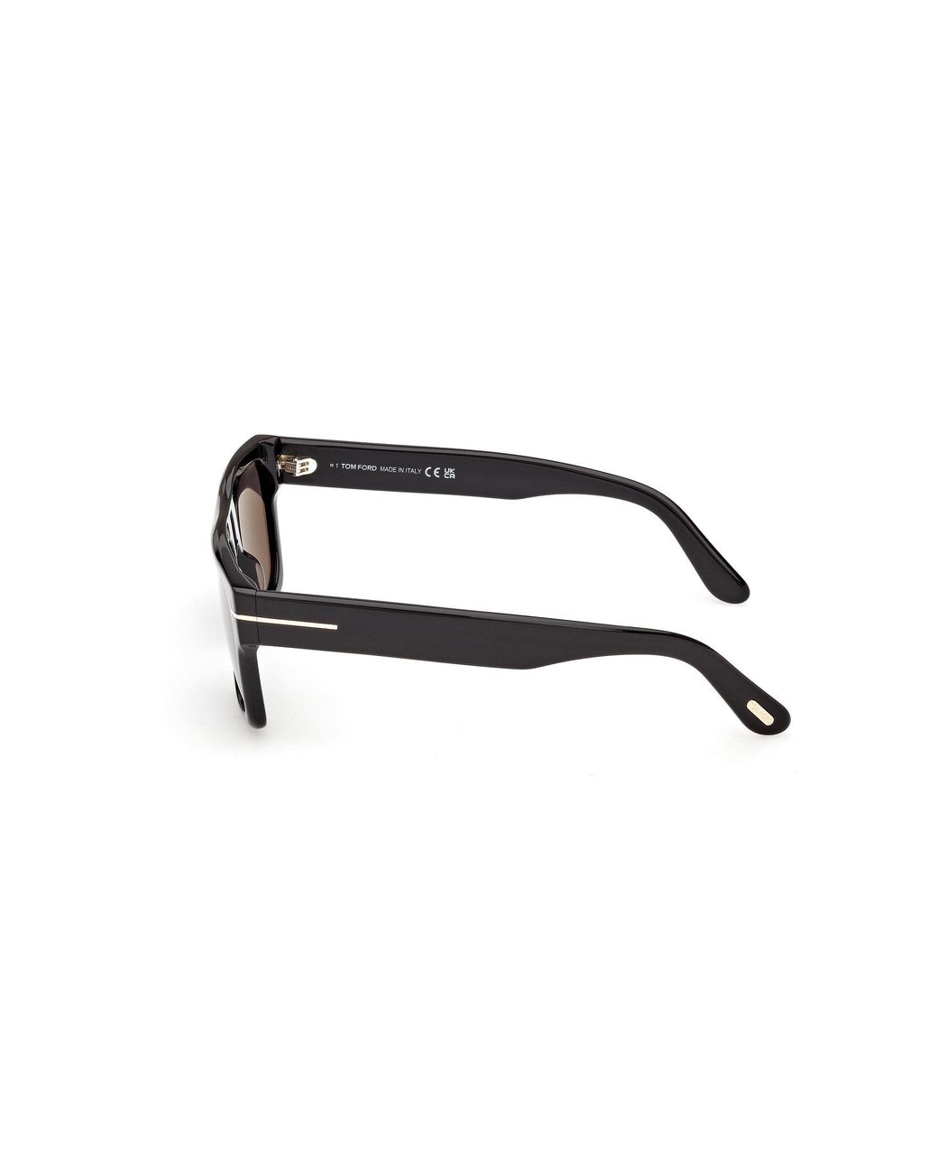 Tom Ford Black Ft1337 Cyrus-02 01A Sunglasses Acetate Smoke Squared Normal for men