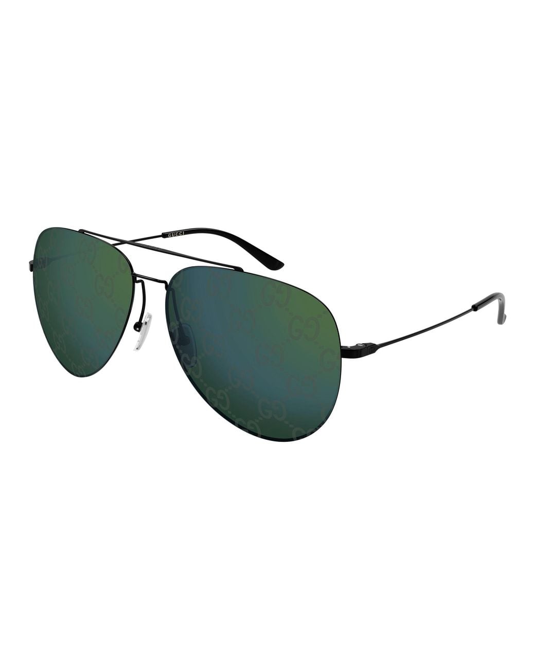 Gucci Black Gg2255S 004 Sunglasses Metal Pilot Mirrored for men