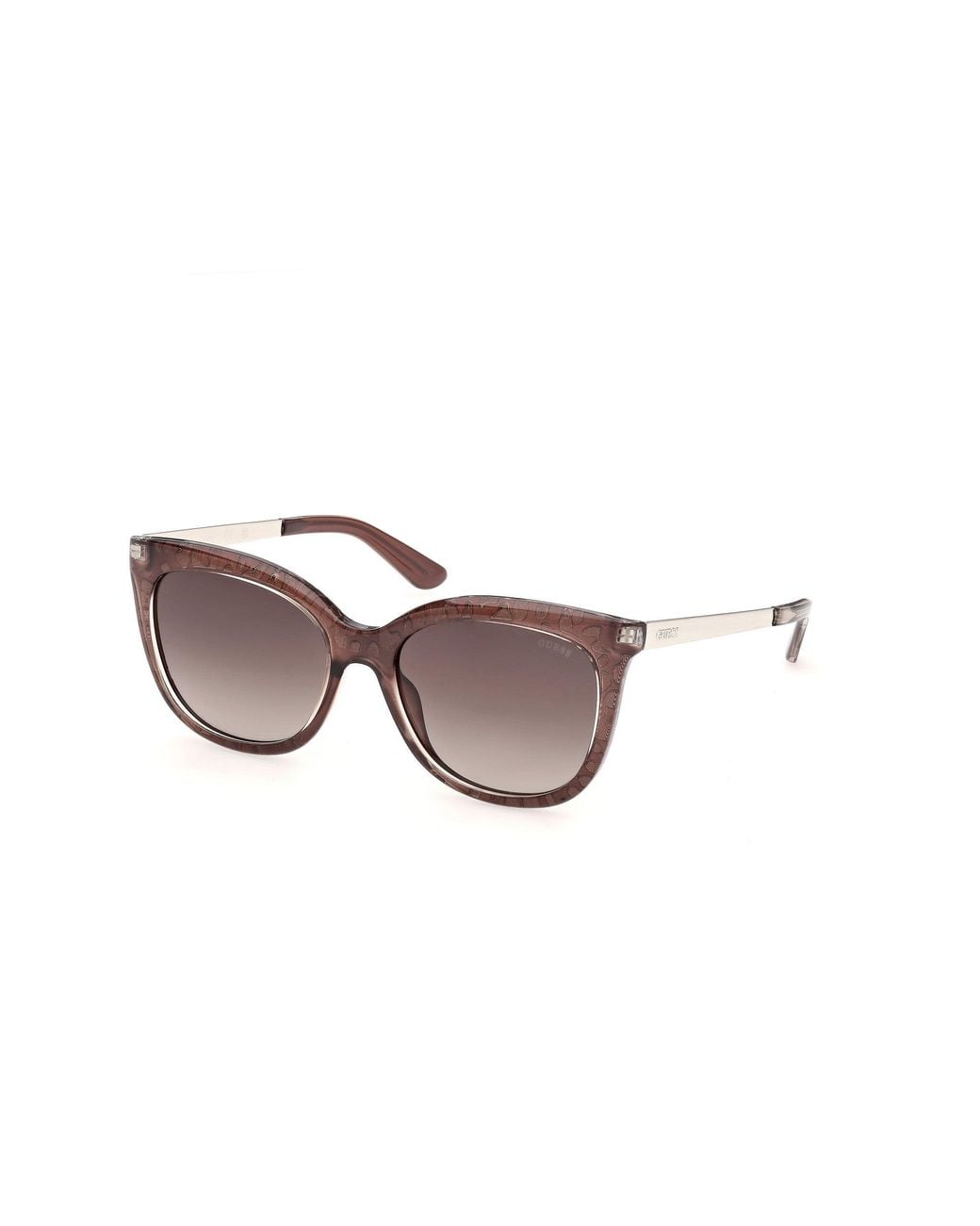 Guess Black Gu00354 69F Sunglasses Injected Cat Eye Normal