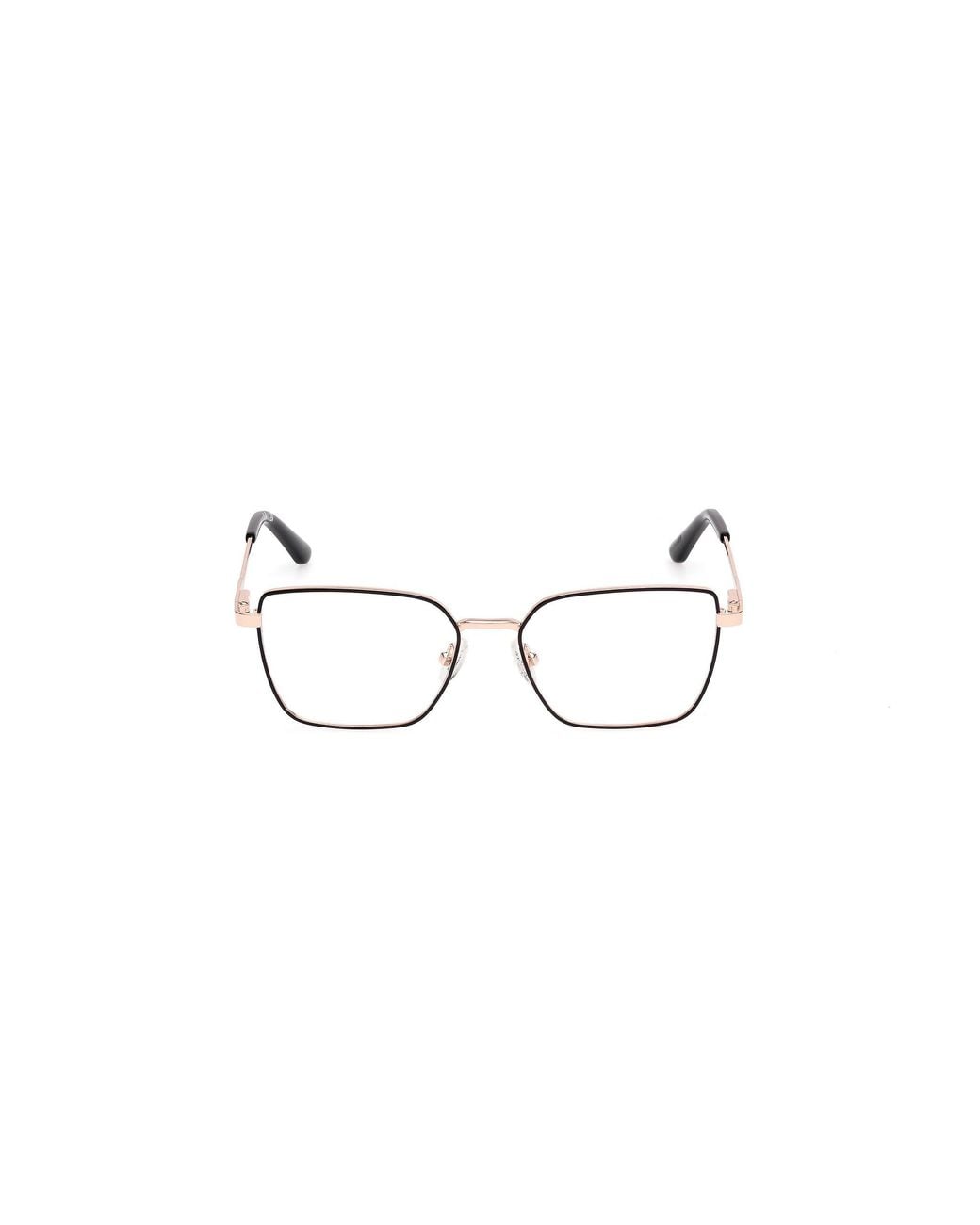 Guess Black Gu50168 083 Optical Frames Metal Geometric Normal