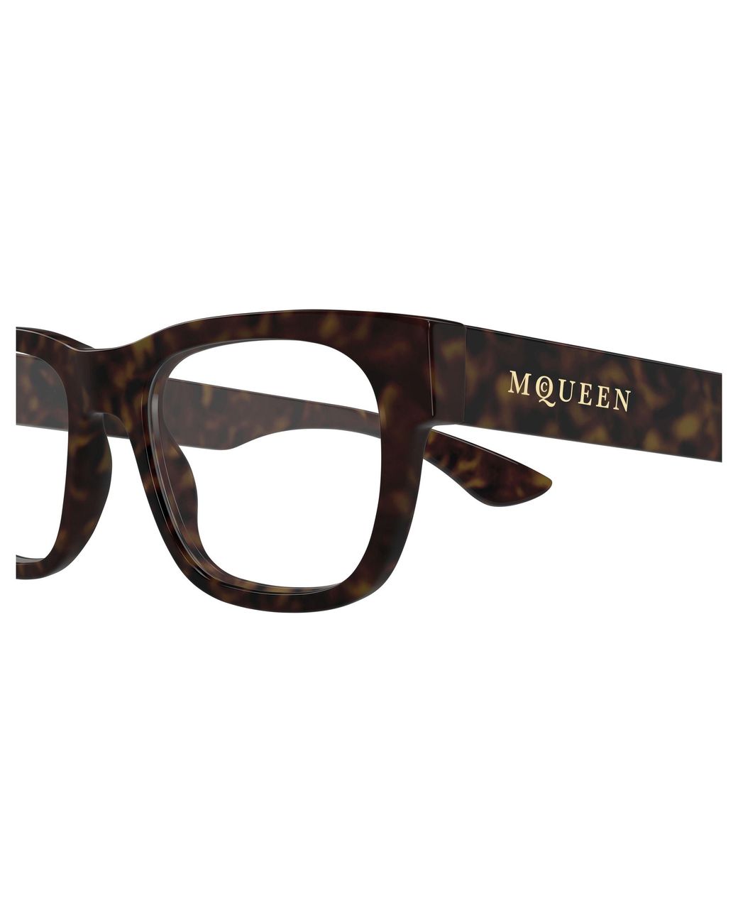 McQueen Black Am0531O 002 Optical Frames Acetate Transparent Squared for men