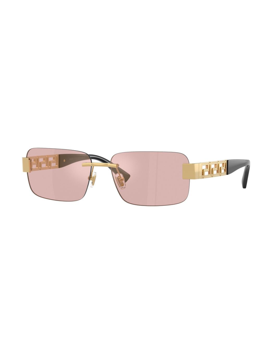 Versace Black Ve2298 10021T Sunglasses Metal Squared Mirror for men