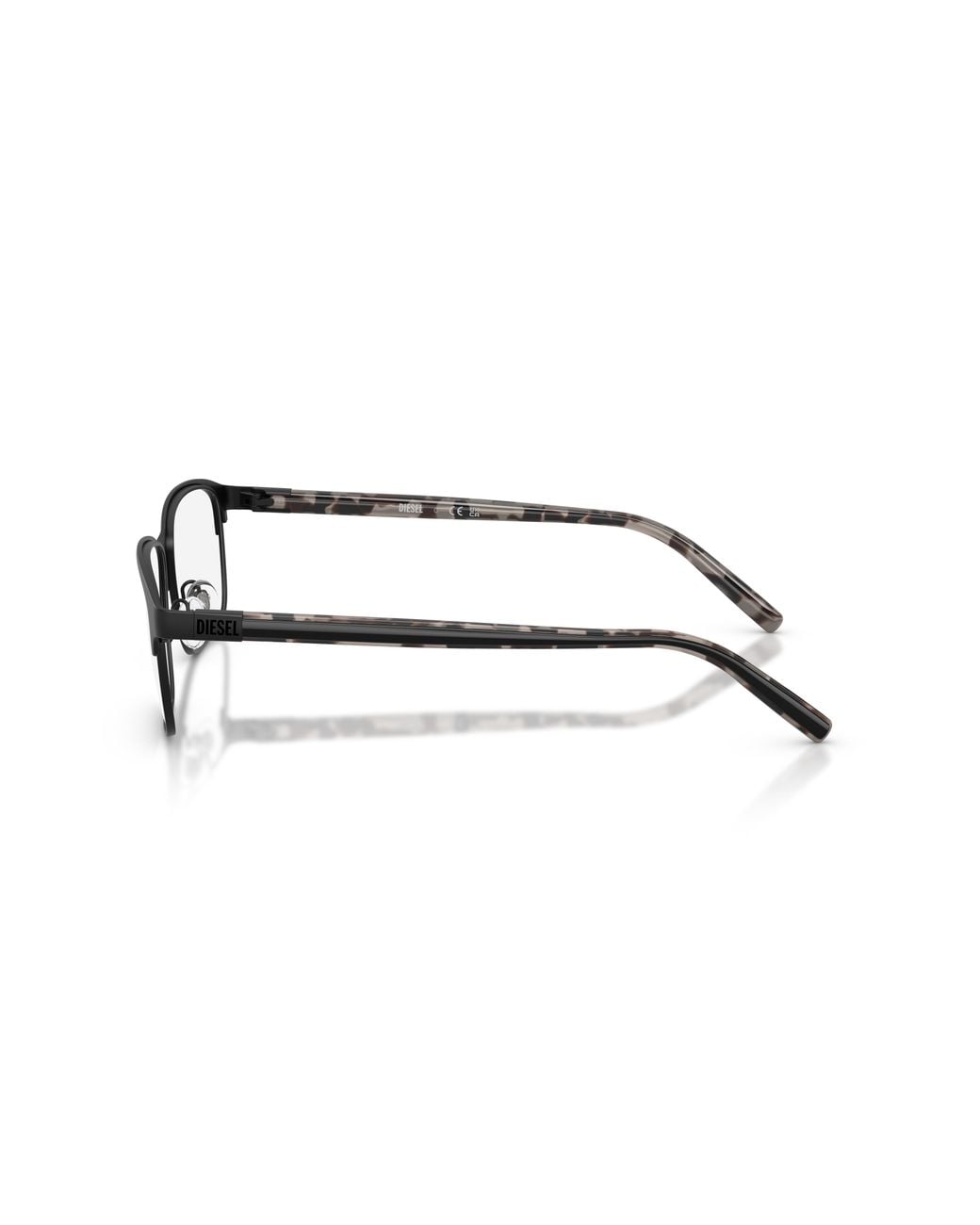 DIESEL Black Dl5014 1046 Optical Frames Metal Transparent Squared Normal
