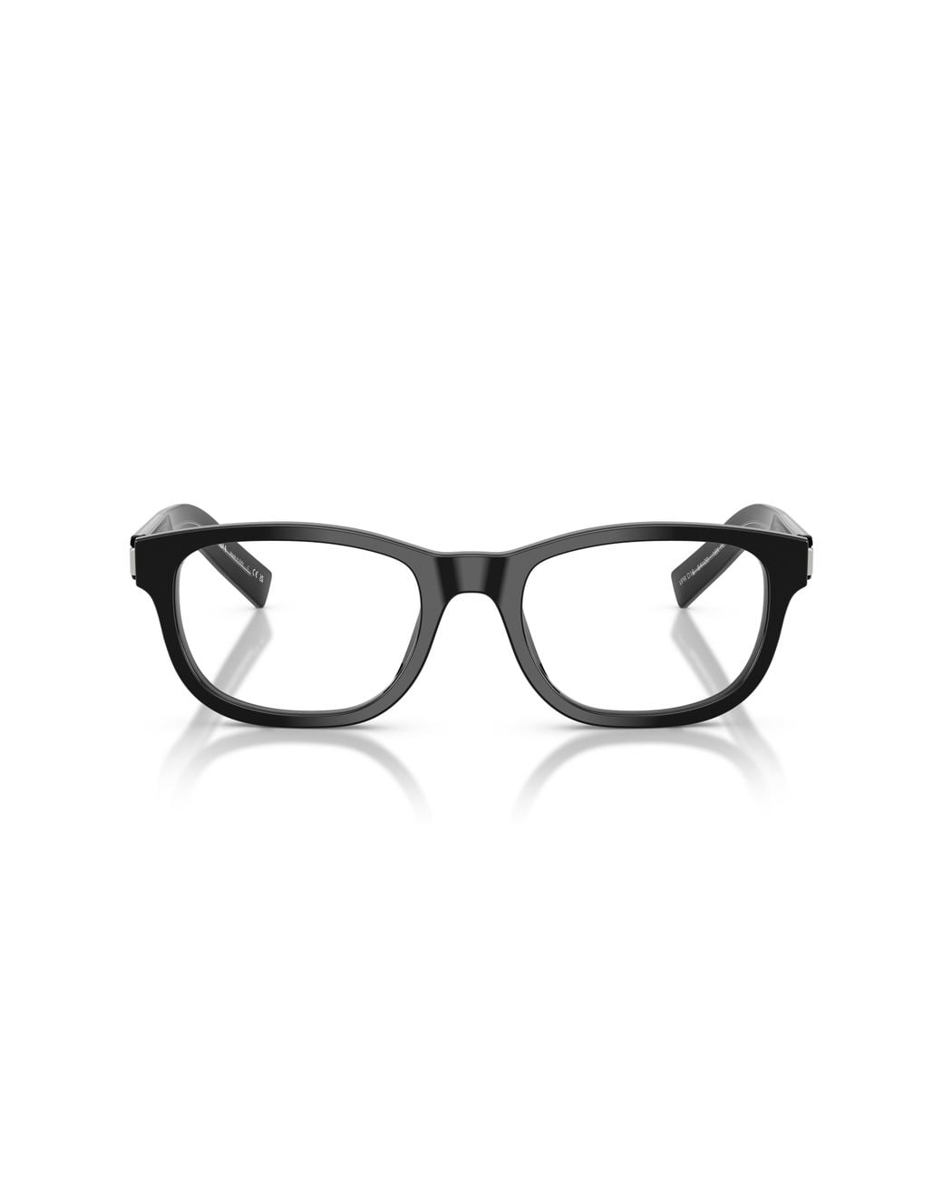 Prada Black Pr D16V 16K1O1 Optical Frames Acetate Transparent Squared Normal for men