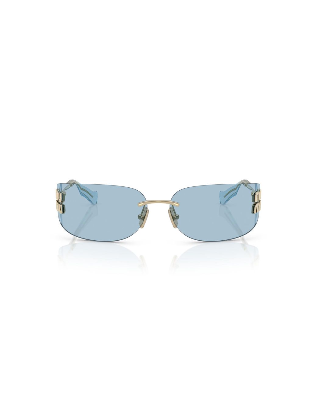 Miu Miu Black Mu A51S Zvn10P Sunglasses Metal Squared Normal