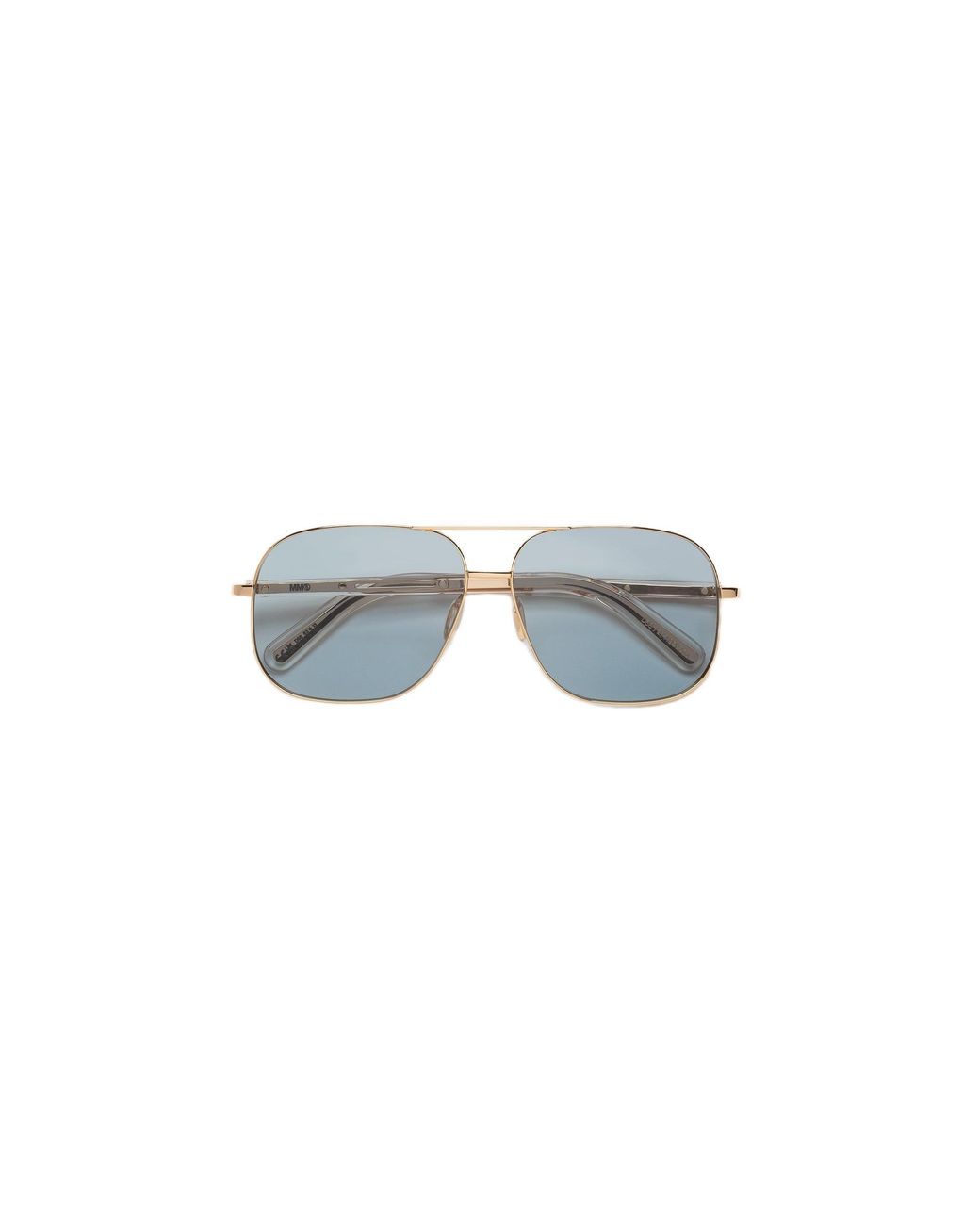 MM6 by Maison Margiela Black D68 Lunettes 21 Occhiali Da Sole Metallo Azzurro Squadrata Normale