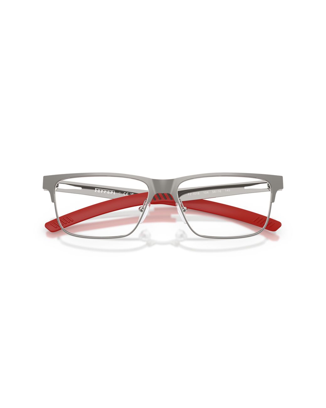 FERRARI SCUDERIA Black Fz7018 104 Optical Frames Metal Transparent Squared Normal for men