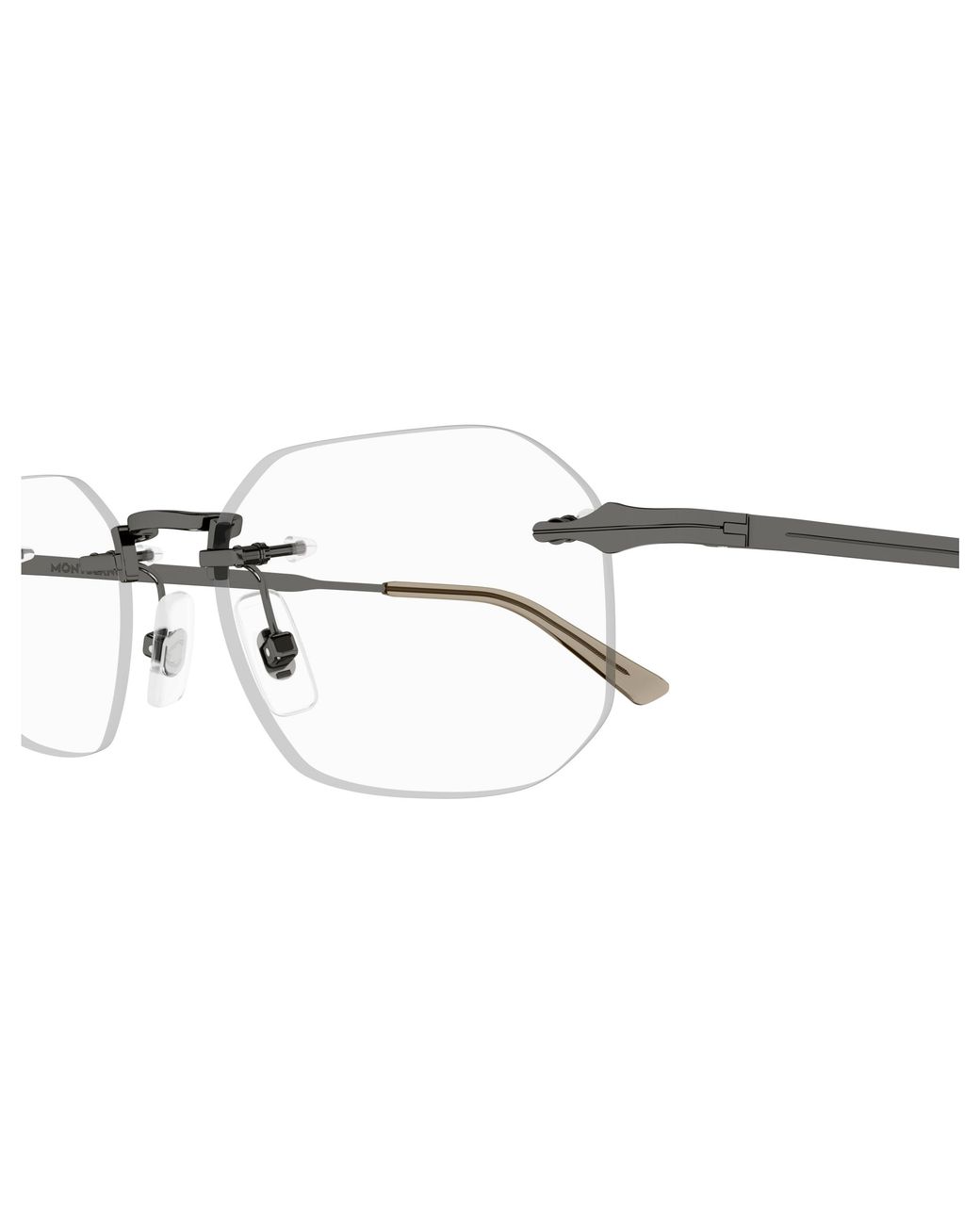 Montblanc Black Mb0307O 002 Optical Frames Metal Squared for men