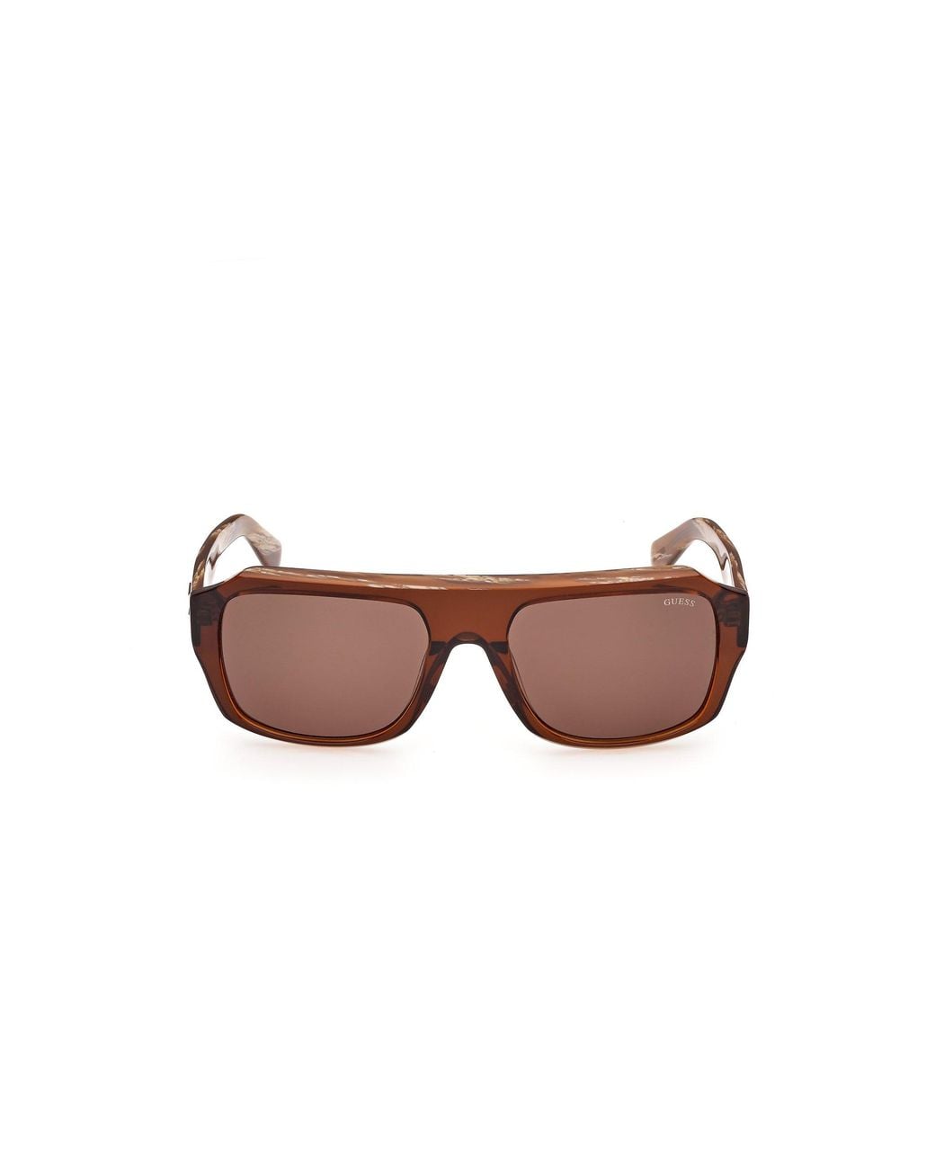 Guess Brown Gu00367 48E Sunglasses Acetate Squared Normal for men