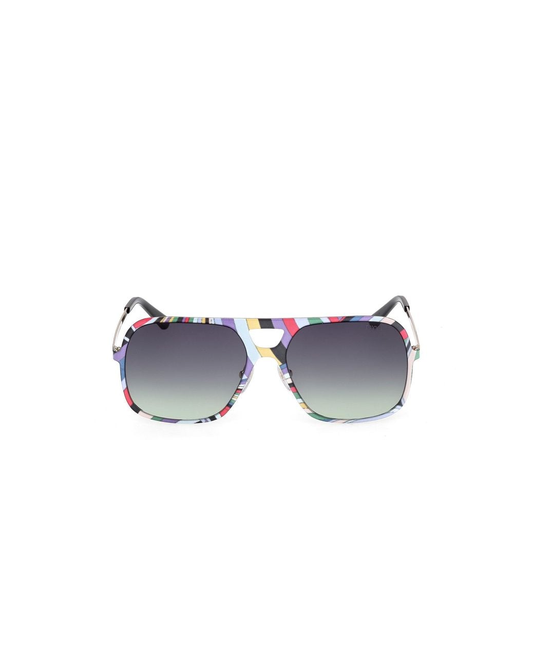 Emilio Pucci Black Ep0238 99B Sunglasses Metal Squared Normal