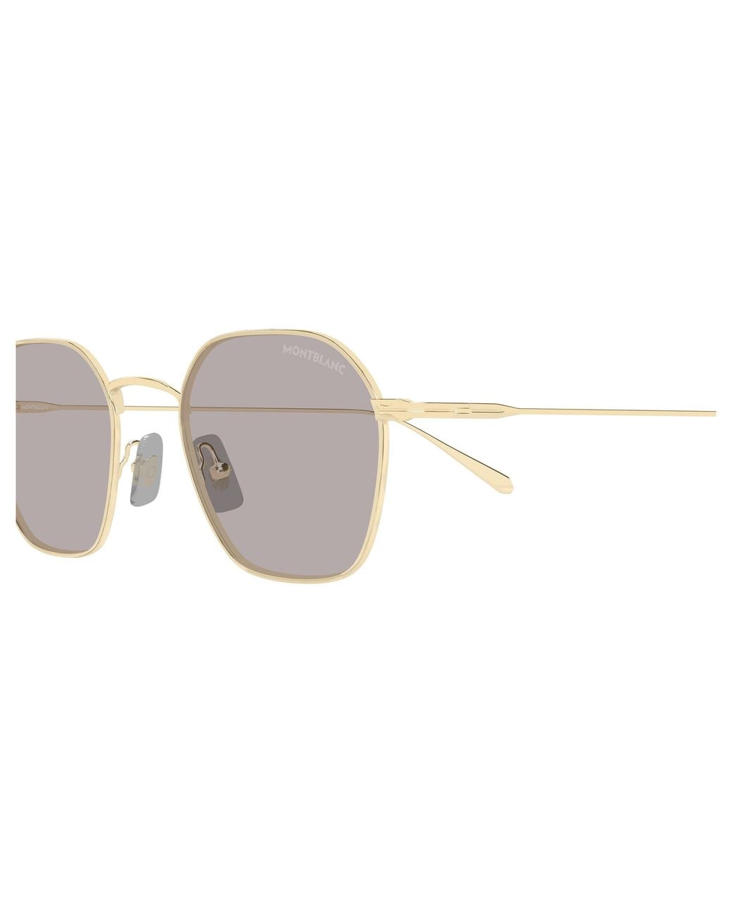 Montblanc Black Mb0472S 003 Sunglasses Metal Geometric for men