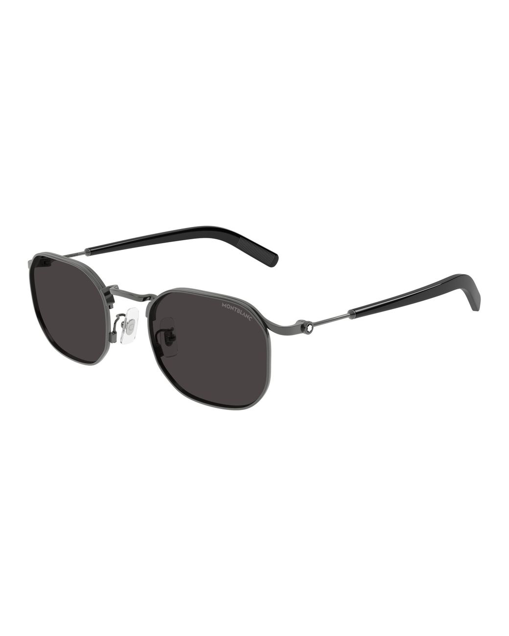 Montblanc Black Mb0459S 001 Sunglasses Metal Geometric for men
