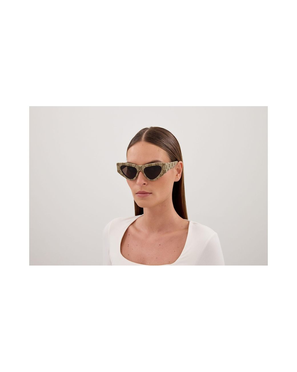 Gucci Black Gg2019S 006 Sunglasses Acetate Cat Eye