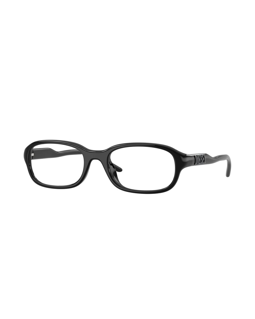 DIESEL Black Dl6015U 2001 Optical Frames Injected Transparent Squared Normal