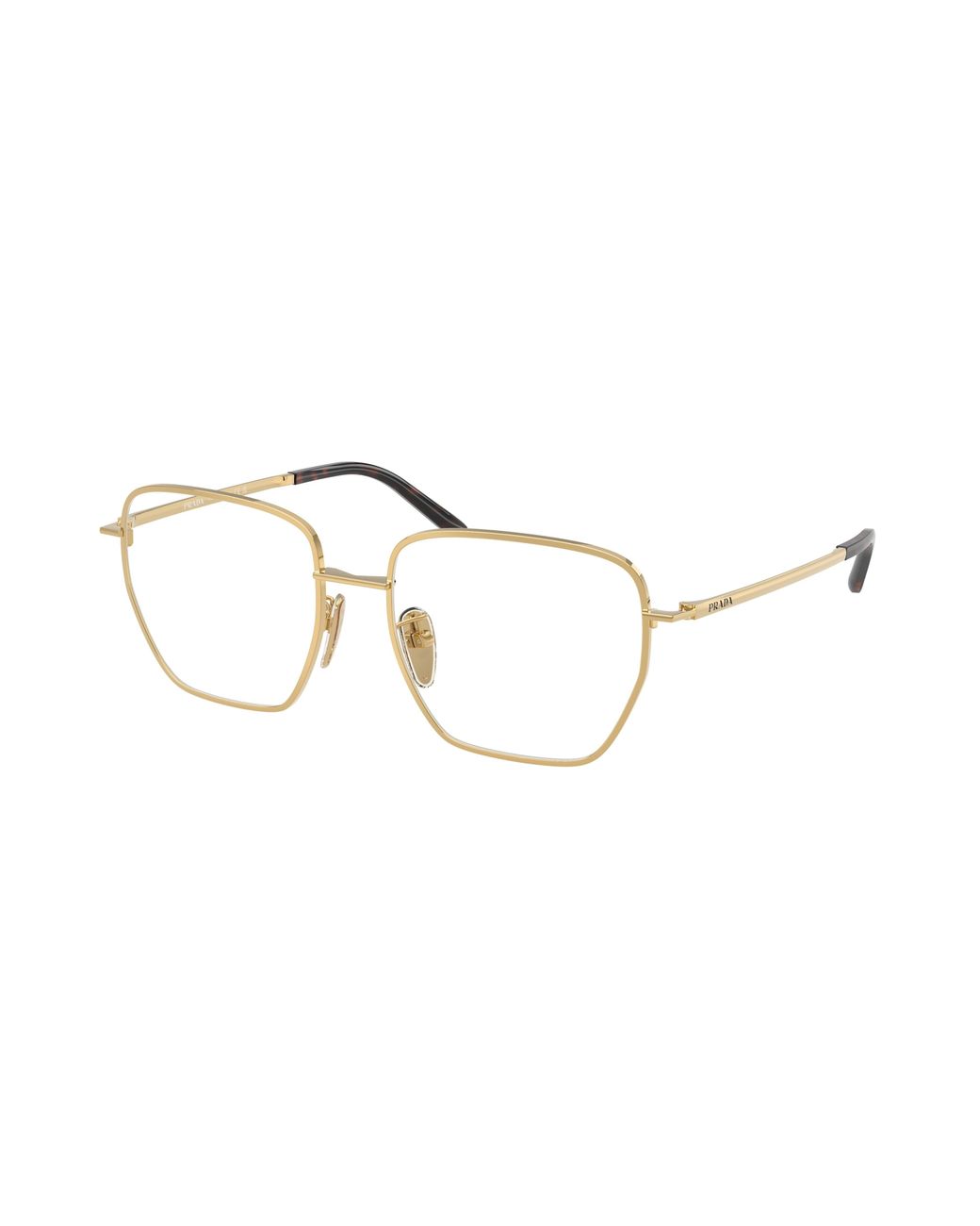 Prada Black Pr C51Vd 7Oe1O1 Optical Frames Metal Squared Normal
