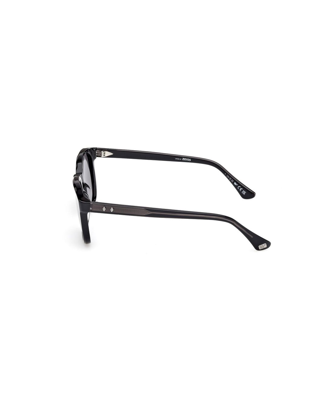 Web Black We0390 01A Sunglasses Acetate Smoke Round Normal for men