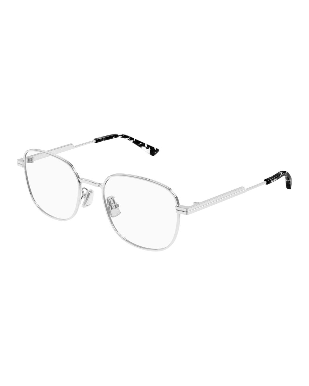 Bottega Veneta Black Bv1521Oj 002 Montature Da Vista Metallo Trasparente Squadrata