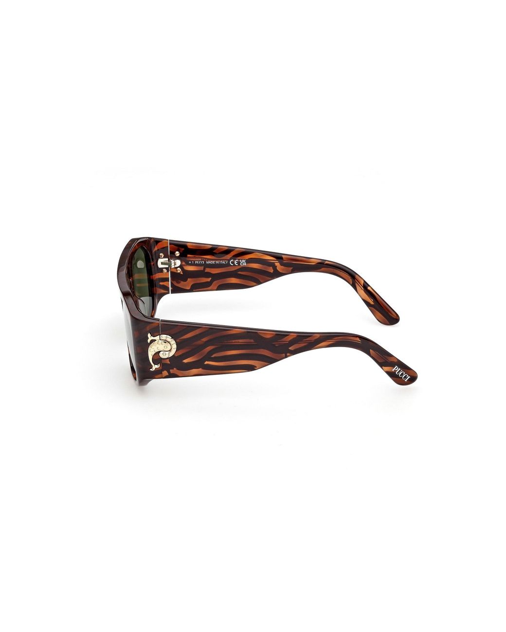 Emilio Pucci Black Ep0242 56N Sunglasses Acetate Squared Normal