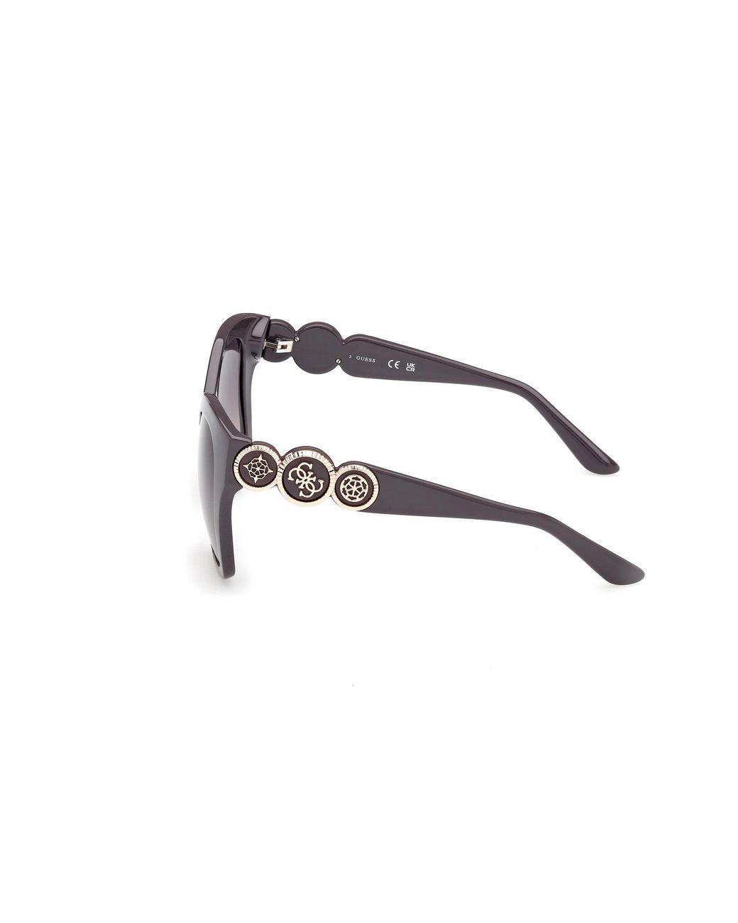 Guess Black Gu00197 20B Sunglasses Injected Smoke Butterfly Normal