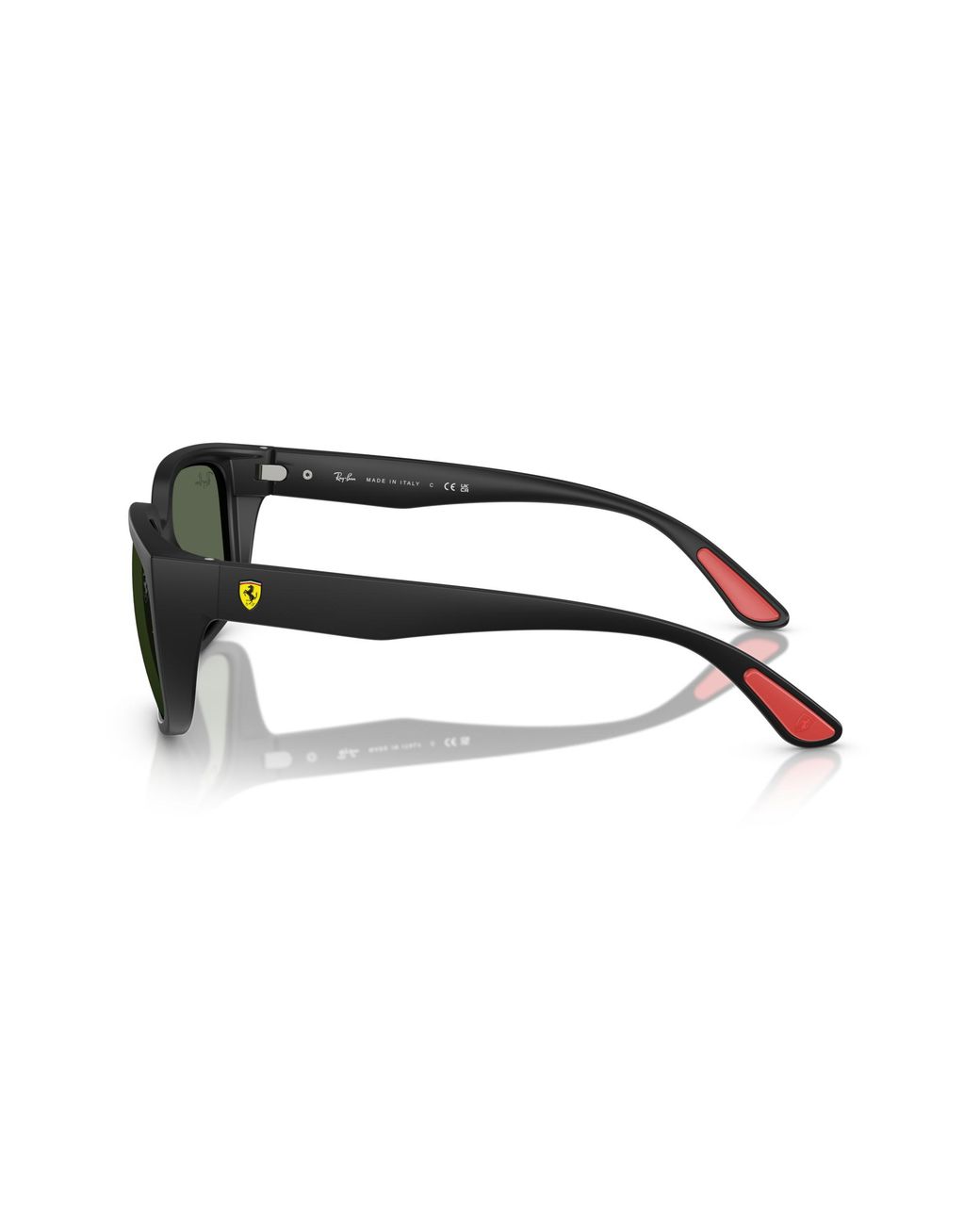 Ray-Ban Black Rb4443m Scuderia Ferrari Collection Sunglasses Frame Green Lenses
