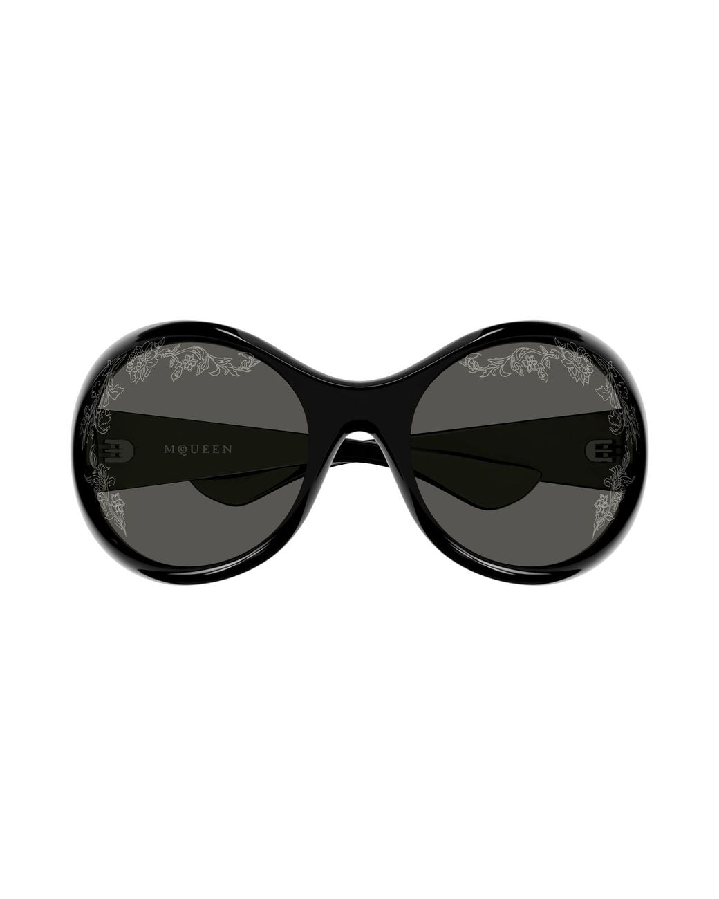 McQueen Black Am0592S 005 Sunglasses Bio-Injected Round