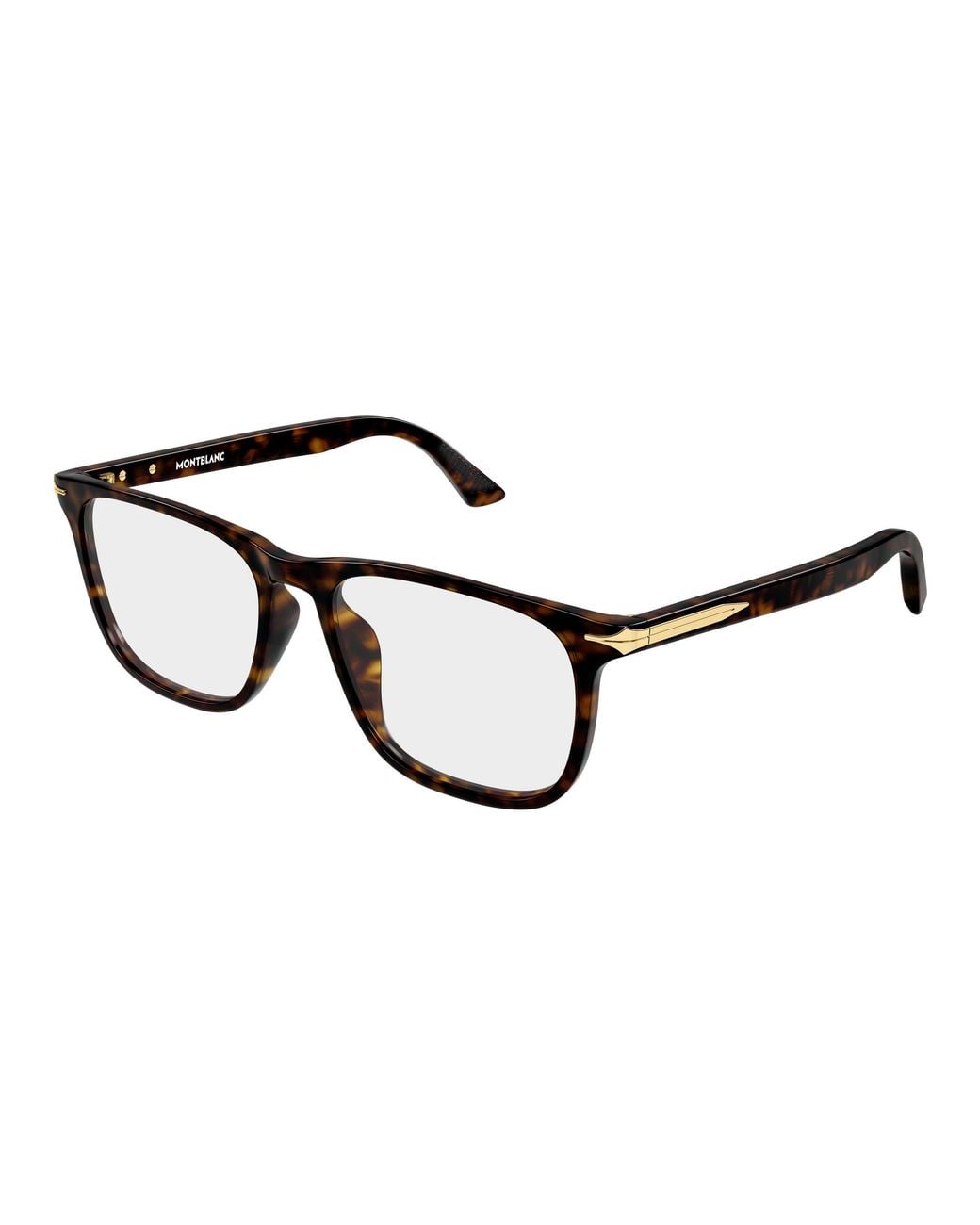 Montblanc Black Mb0520Ol 002 Optical Frames Acetate Transparent Squared for men