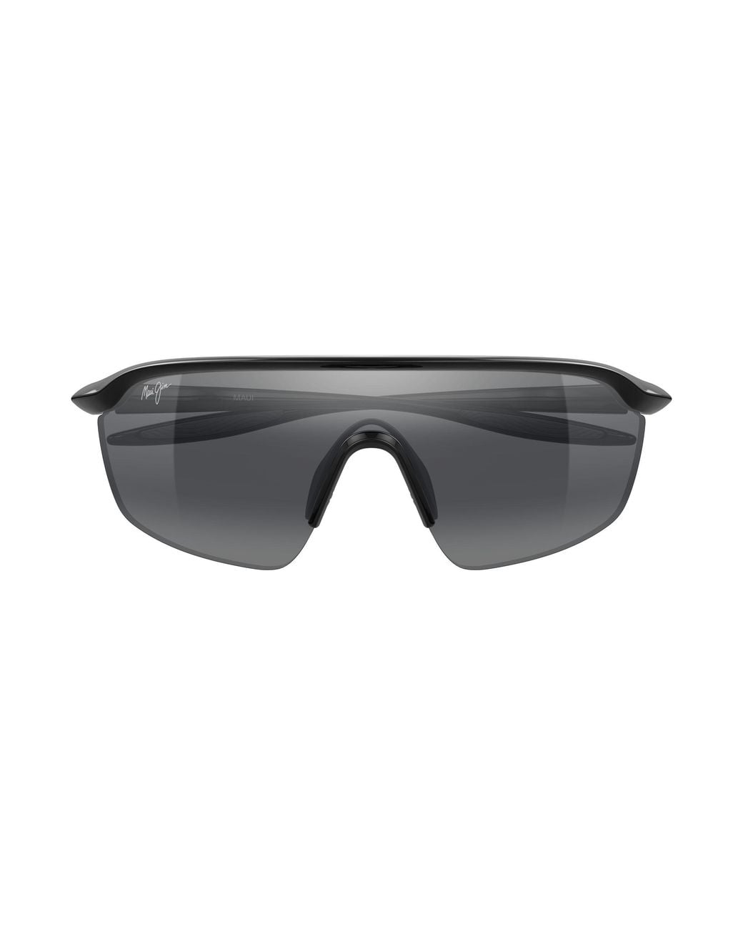 Maui Jim Black Mj0375Sa 001 Occhiali Da Sole Bio-Iniettato Grigio Avvolgente Polarizzata